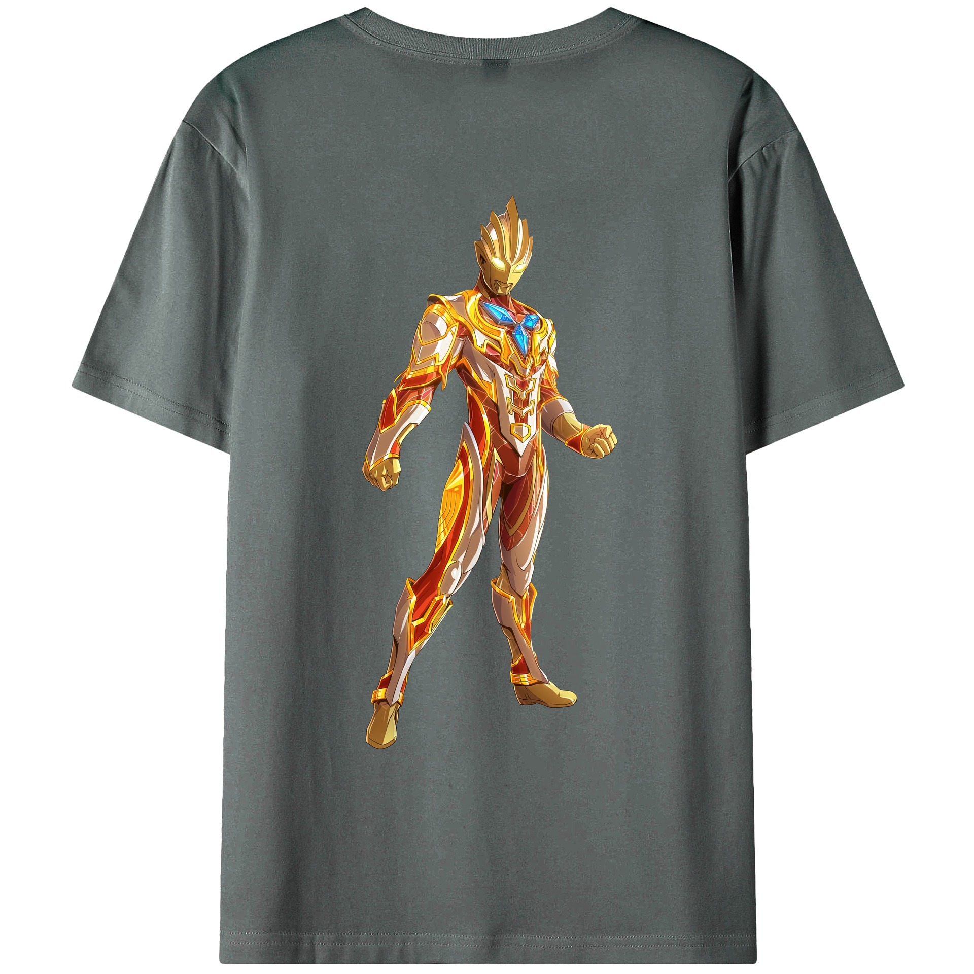 （画像用） ウルトラマン Ultraman 綿100％ メンズ半袖Tシャツ（バックプリント） 通気性